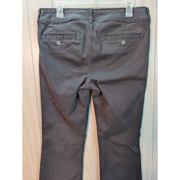 American Eagle Super Stretch Kick Boot Chino Pants Women’s Size 12 Short Black - Picture 5 of 10